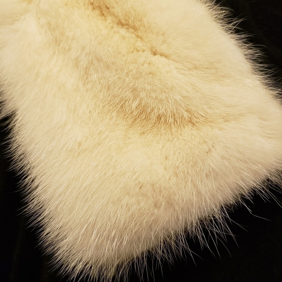 VINTAGE 1930s Wool Felted Wool Coat & Fur Collar Lg Black & White EUC - Picture 13 of 16